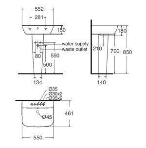 Chậu rửa American Standard WP-1511/WP-F712
