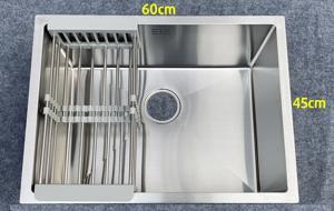 Chậu rửa bát 1 hố Inox SUS 304 Kagol 6045 (60x45cm)