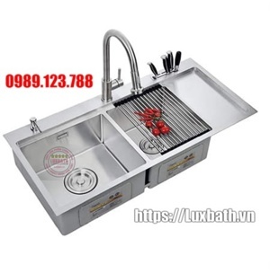 Chậu rửa bát 2 hố 1 bàn Royal ST10048D