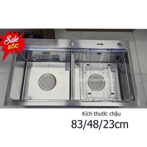 Chậu rửa bát 2 hố cân bo cạnh Bello BL-C480R