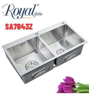 Chậu rửa bát 2 hố cân Royal SA7843Z