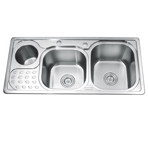 Chậu rửa bát 2 hố có hộp Inox Gorlde GD5403 (GD-5403)