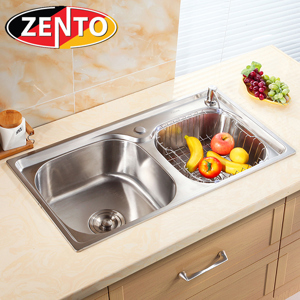 Chậu rửa bát 2 hố inox zento SK8143