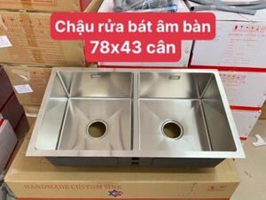 Chậu rửa bát âm bàn hố cân 78x43x23