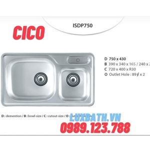 Chậu rửa bát Cico ISDP750 (ISDP-750)