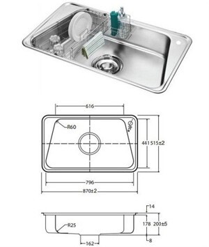 Chậu rửa bát Daeshin EDGE-870