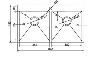 Chậu rửa bát Daeshin SQS-8448