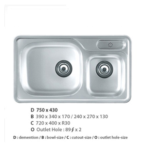 Chậu rửa bát Ecofa ESD-750P