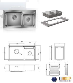 Chậu rửa bát Eugroup EU 8245I