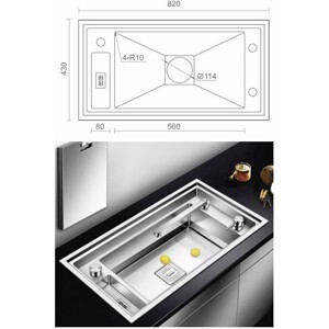 Chậu rửa bát Geler GL8243E