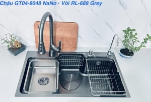 Chậu rửa bát Gento GT04-8048 Nano