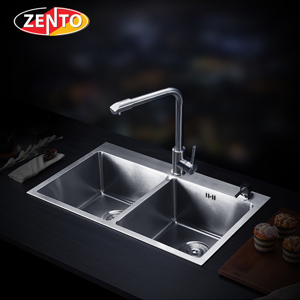 Chậu rửa bát inox 2 hố cân Zento HD8245-201HM-C