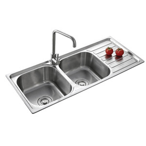 Chậu rửa bát inox 2 hố có bàn Toàn Thắng T10545