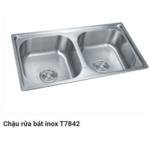 Chậu rửa bát inox 2 hố lệch Toàn Thắng T7842