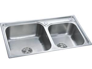 Chậu rửa bát inox 2 hố lệch Toàn Thắng T7842