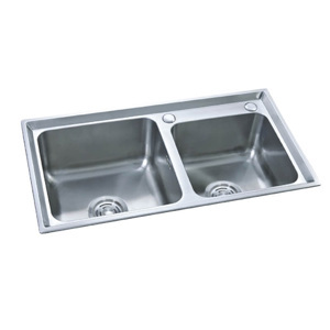 Chậu rửa bát inox 2 hố lệch Toàn Thắng T7843R