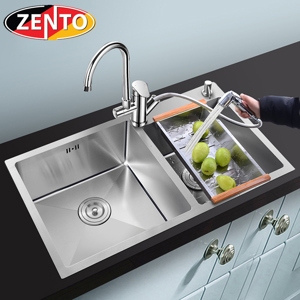 Chậu rửa bát inox 2 hố Zento HD8245-201