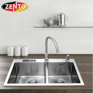 Chậu rửa bát inox 2 hố Zento HD8245C-304