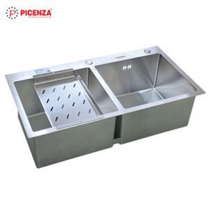 Chậu rửa bát inox 304 đúc liền 2 hố cân Picenza HM7843-616