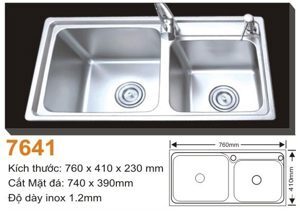 Chậu rửa bát inox AMTS 7641