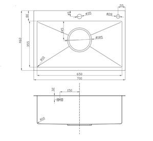 Chậu rửa bát Inox Daeshin SQS-7046