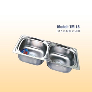 Chậu rửa bát 2 hố inox Tân Mỹ  TM18 (TM-18)