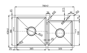 Chậu rửa bát Konox KN7843DO