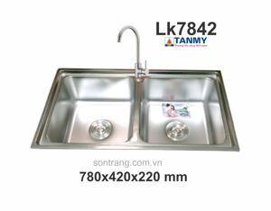 Chậu rửa bát Lucky LK7842, 2 hố