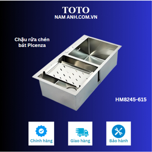 Chậu rửa bát Picenza 2 hố lệch HM8245-615