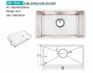 Chậu rửa bát Sobisung SB-7845