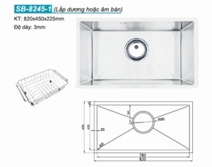 Chậu rửa bát Sobisung SB-8245