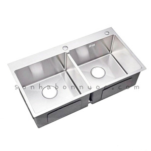 Chậu rửa bát Sơn Hà Inox Luxury HM-X-2C.82.2.3