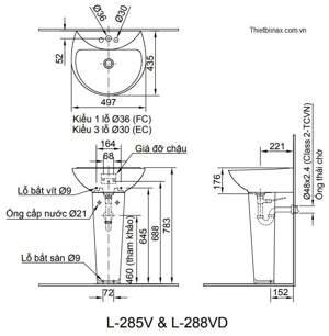 Chậu rửa Inax L-285V
