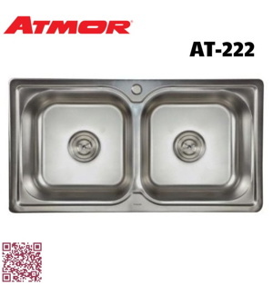 Chậu rửa chén 2 hộc đều Atmor AT-222