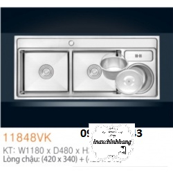 Chậu rửa chén 2 hộc Erowin 11848VK