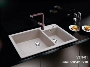 Chậu rửa chén bằng đá Việt Mỹ V2N-01