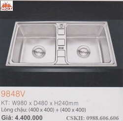 Chậu rửa chén Erowin 9848V SUS304