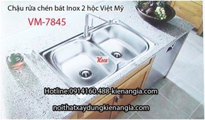 Chậu rửa chén Inox Việt Mỹ 7845