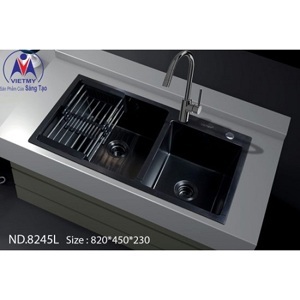 Chậu rửa chén Việt Mỹ inox phủ Nano ND.8245L