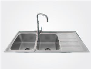 Chậu rửa dập liền khối Haller ST-12050R