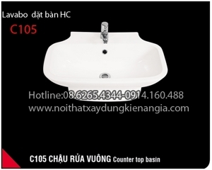 Chậu rửa đặt bàn Hảo Cảnh HC C105