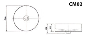 Chậu rửa đặt bàn Viglacera CM02