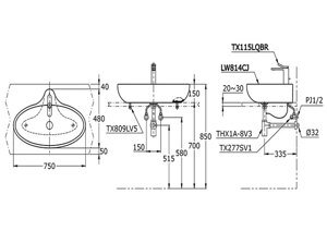 Chậu rửa đặt bàn ToTo LW814CJW/F