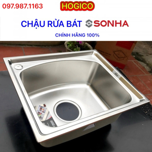 Chậu rửa Inox Sơn Hà S50, Inox 304