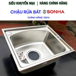 Chậu rửa Inox Sơn Hà S50, Inox 304