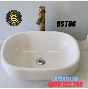 Chậu rửa lavabo bầu dục Eximstone BST66