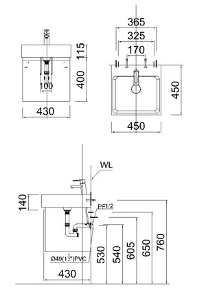 Chậu rửa lavabo Caesar LF5255