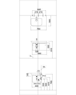 Chậu rửa lavabo Caesar LF5372