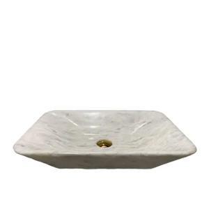 Chậu rửa lavabo chữ nhật màu trắng Eximstone BST57