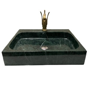 Chậu rửa lavabo chữ nhật màu xanh ấn Eximstone BCN48